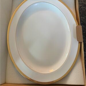 Christofle Malmaison Imperiale Gold 38cm Oval Platter 15” NIB Serving Plate